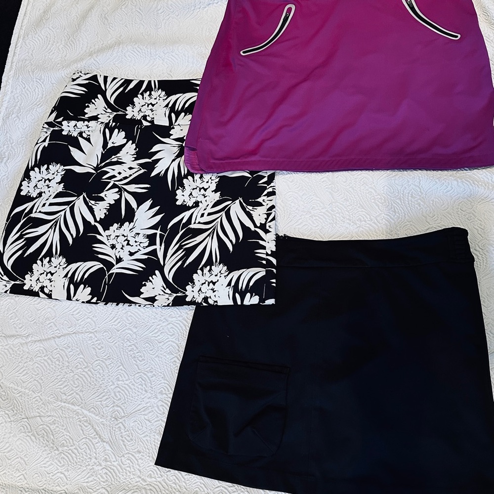 Golf skorts, Kevin Hall, Sunice, S.C. & Co